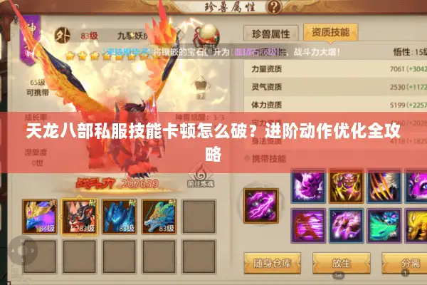 天龙八部私服技能卡顿怎么破?进阶动作优化全攻略 天龙八部私服技能卡顿怎么破?进阶动作优化全攻略