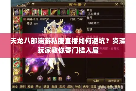 天龙八部端游私服直播如何避坑？资深玩家教你零门槛入局