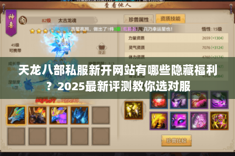 天龙八部私服新开网站有哪些隐藏福利？2025最新评测教你选对服