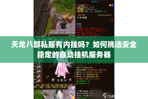 天龙八部私服有内挂吗?如何挑选安全稳定的自动挂机服务器 天龙八部私服有内挂吗?如何挑选安全稳定的自动挂机服务器