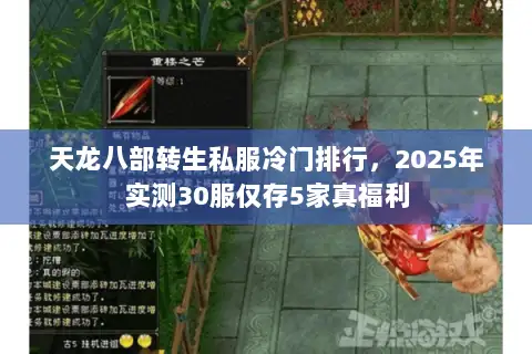 天龙八部转生私服冷门排行,2025年实测30服仅存5家真福利 天龙八部转生私服冷门排行,2025年实测30服仅存5家真福利