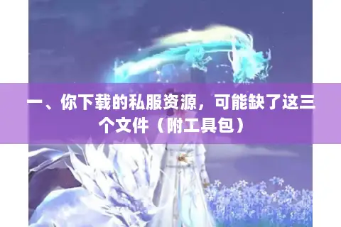 一、你下载的私服资源，可能缺了这三个文件（附工具包）