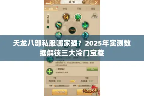 天龙八部私服哪家强？2025年实测数据解锁三大冷门宝藏