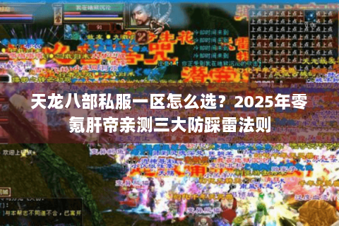 天龙八部私服一区怎么选？2025年零氪肝帝亲测三大防踩雷法则