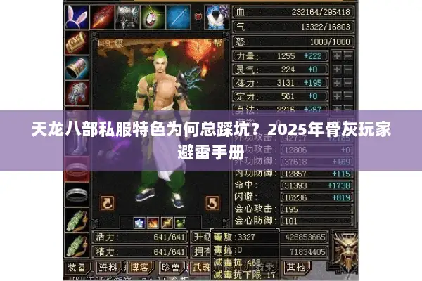 天龙八部私服特色为何总踩坑？2025年骨灰玩家避雷手册