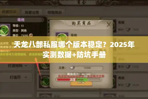 天龙八部私服哪个版本稳定？2025年实测数据+防坑手册