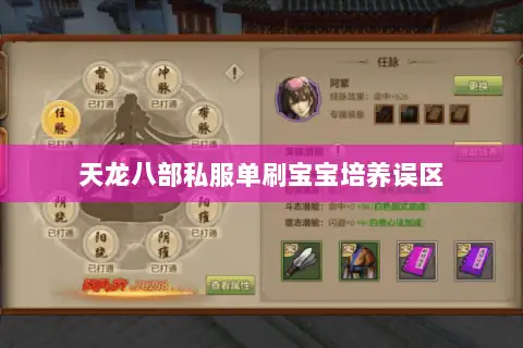 天龙八部私服单刷宝宝培养误区