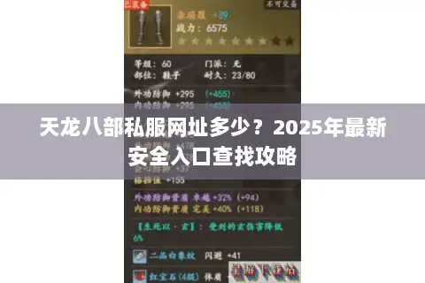 天龙八部私服网址多少？2025年最新安全入口查找攻略