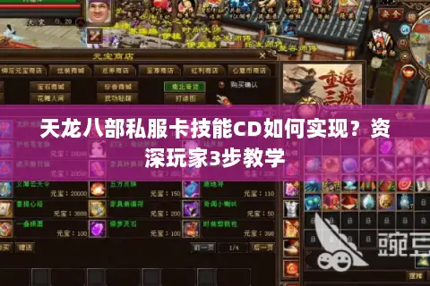 天龙八部私服卡技能CD如何实现?资深玩家3步教学 天龙八部私服卡技能CD如何实现?资深玩家3步教学