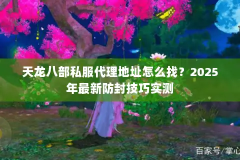 天龙八部私服代理地址怎么找？2025年最新防封技巧实测