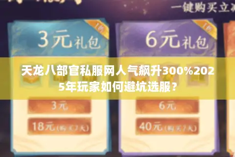 天龙八部官私服网人气飙升300%2025年玩家如何避坑选服？
