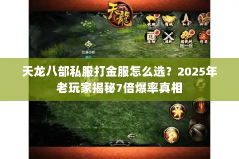 天龙八部私服打金服怎么选?2025年老玩家揭秘7倍爆率真相 天龙八部私服打金服怎么选?2025年老玩家揭秘7倍爆率真相