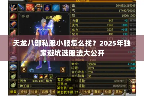 天龙八部私服小服怎么找？2025年独家避坑选服法大公开