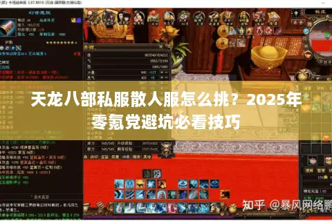 天龙八部私服散人服怎么挑？2025年零氪党避坑必看技巧