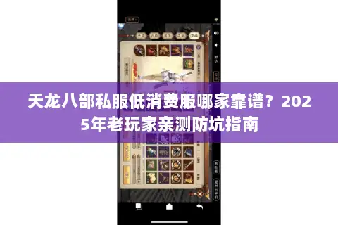 天龙八部私服低消费服哪家靠谱？2025年老玩家亲测防坑指南