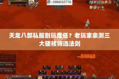 天龙八部私服耐玩度低?老玩家亲测三大硬核筛选法则 天龙八部私服耐玩度低?老玩家亲测三大硬核筛选法则