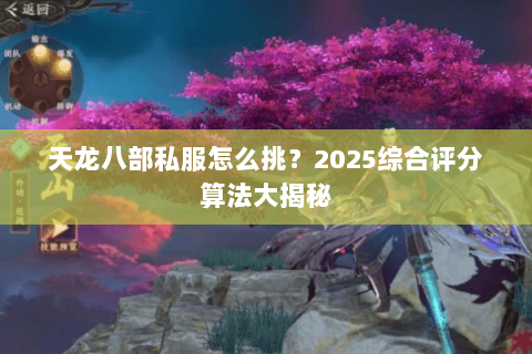 天龙八部私服怎么挑？2025综合评分算法大揭秘