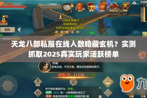 天龙八部私服在线人数暗藏玄机?实测抓取2025真实玩家活跃榜单 天龙八部私服在线人数暗藏玄机?实测抓取2025真实玩家活跃榜单
