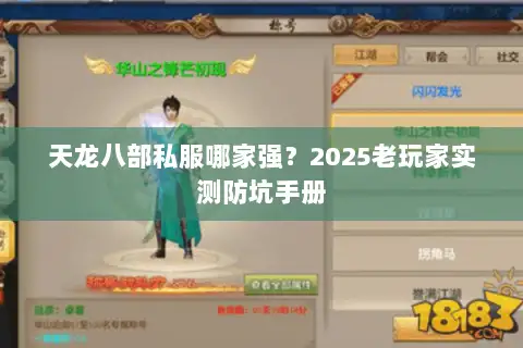 天龙八部私服哪家强？2025老玩家实测防坑手册