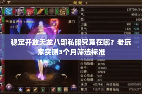 稳定开放天龙八部私服究竟在哪？老玩家实测3个月筛选标准