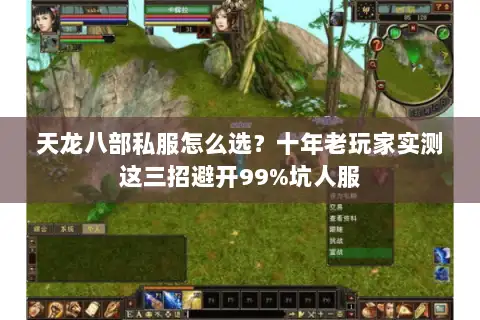 天龙八部私服怎么选？十年老玩家实测这三招避开99%坑人服