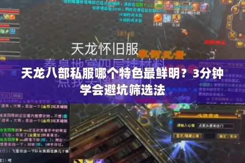 天龙八部私服哪个特色最鲜明？3分钟学会避坑筛选法