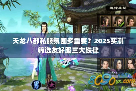 天龙八部私服氛围多重要?2025实测筛选友好服三大铁律 天龙八部私服氛围多重要?2025实测筛选友好服三大铁律
