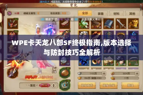 WPE卡天龙八部SF终极指南,版本选择与防封技巧全解析 WPE卡天龙八部SF终极指南,版本选择与防封技巧全解析