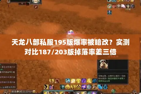 天龙八部私服195版爆率被暗改?实测对比187/203版掉落率差三倍 天龙八部私服195版爆率被暗改?实测对比187/203版掉落率差三倍