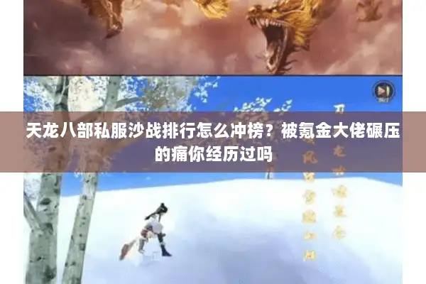 天龙八部私服沙战排行怎么冲榜？被氪金大佬碾压的痛你经历过吗