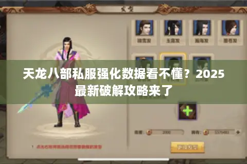 天龙八部私服强化数据看不懂？2025最新破解攻略来了