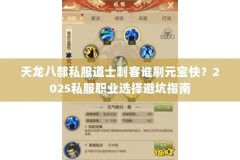 天龙八部私服道士刺客谁刷元宝快?2025私服职业选择避坑指南 天龙八部私服道士刺客谁刷元宝快?2025私服职业选择避坑指南