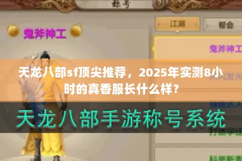 天龙八部sf顶尖推荐，2025年实测8小时的真香服长什么样？