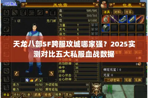 天龙八部SF跨服攻城哪家强？2025实测对比五大私服血战数据