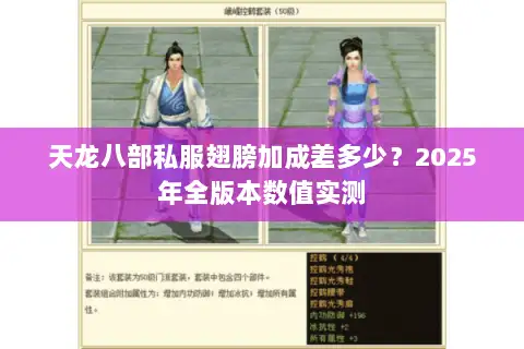 天龙八部私服翅膀加成差多少？2025年全版本数值实测