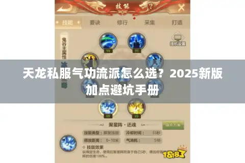 天龙私服气功流派怎么选?2025新版加点避坑手册 天龙私服气功流派怎么选?2025新版加点避坑手册