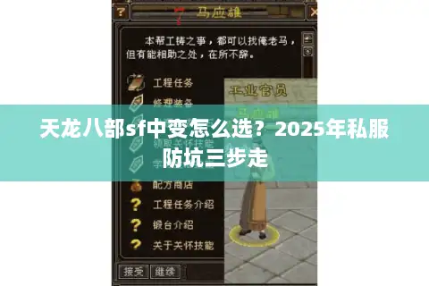 天龙八部sf中变怎么选?2025年私服防坑三步走 天龙八部sf中变怎么选?2025年私服防坑三步走