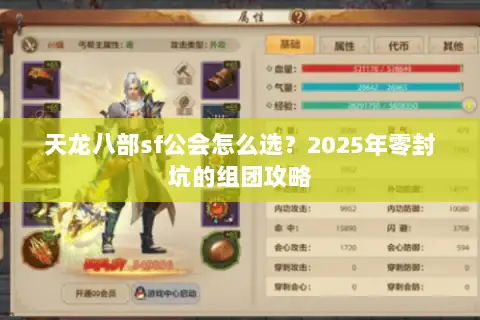 天龙八部sf公会怎么选？2025年零封坑的组团攻略