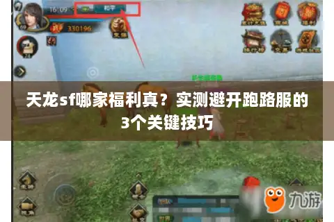 天龙sf哪家福利真？实测避开跑路服的3个关键技巧
