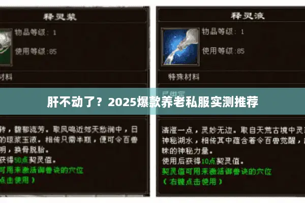 肝不动了?2025爆款养老私服实测推荐 肝不动了?2025爆款养老私服实测推荐