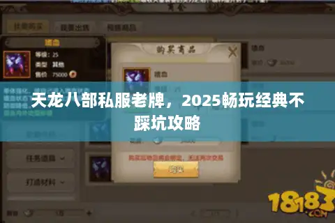 天龙八部私服老牌，2025畅玩经典不踩坑攻略