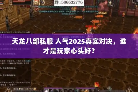 天龙八部私服 人气2025真实对决，谁才是玩家心头好？