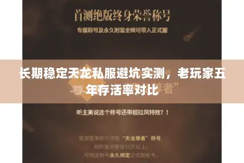 长期稳定天龙私服避坑实测，老玩家五年存活率对比