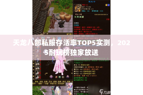 天龙八部私服存活率TOP5实测，2025耐玩榜独家放送