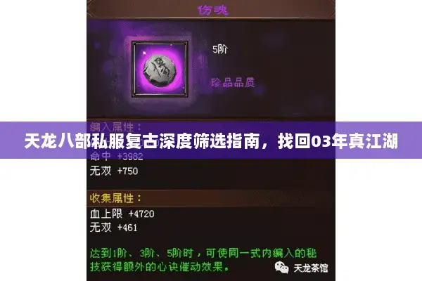 天龙八部私服复古深度筛选指南,找回03年真江湖 天龙八部私服复古深度筛选指南,找回03年真江湖
