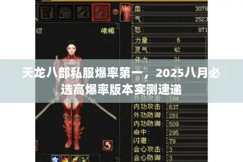 天龙八部私服爆率第一，2025八月必选高爆率版本实测速递