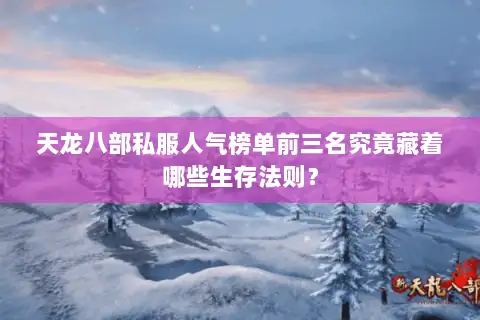 天龙八部私服人气榜单前三名究竟藏着哪些生存法则? 天龙八部私服人气榜单前三名究竟藏着哪些生存法则?