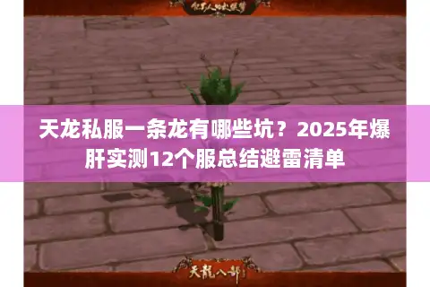 天龙私服一条龙有哪些坑?2025年爆肝实测12个服总结避雷清单 天龙私服一条龙有哪些坑?2025年爆肝实测12个服总结避雷清单