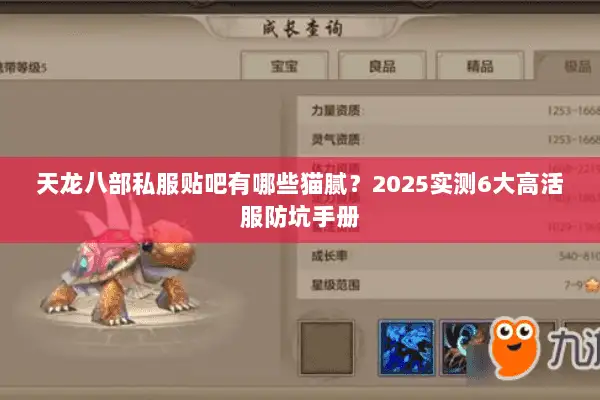 天龙八部私服贴吧有哪些猫腻？2025实测6大高活服防坑手册