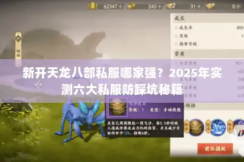 新开天龙八部私服哪家强？2025年实测六大私服防踩坑秘籍
